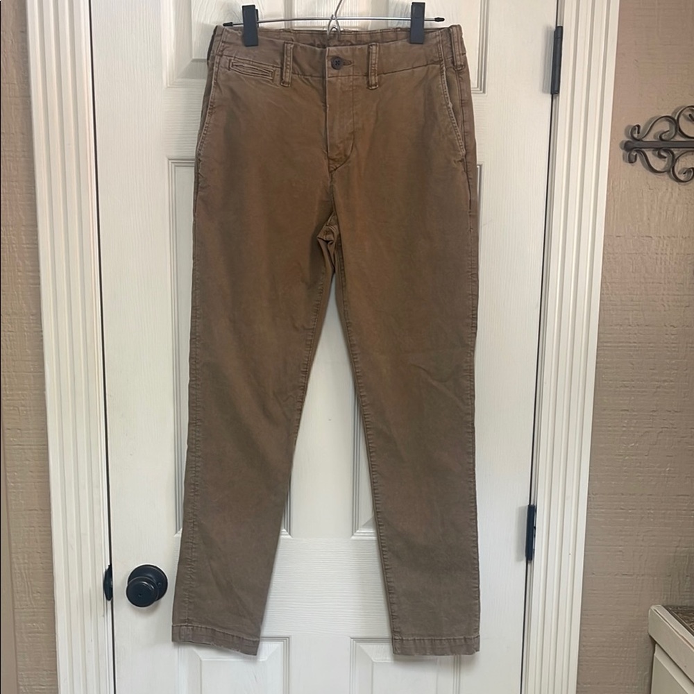 American Eagle Outfitters Tan Slim Flex Chinos Classic Straight-Leg 29 X 32